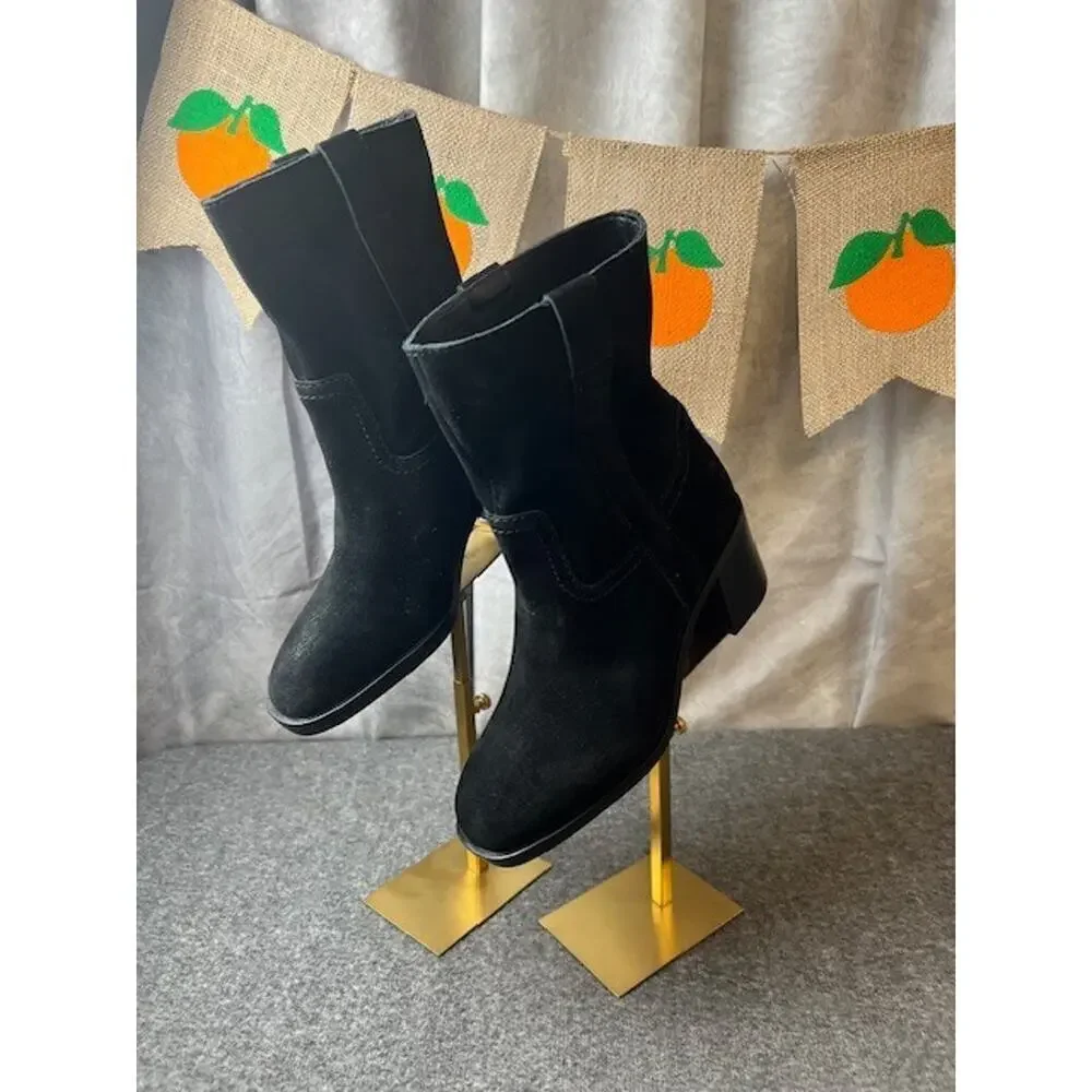 Steve Madden Romney Ankle Boots Women's Black Suede Bootie Size 7